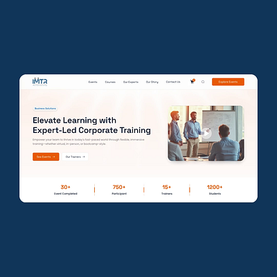 Training and Workshop Website UI/UX Design education figma lms nukta solutions uiux website design