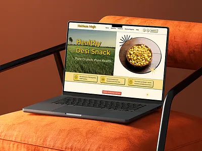 Brutalism Landing Page - Makhana Magic brutalism ui landing page ui