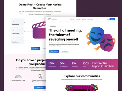 Demo Reel – Create Your Acting Demo Reel Website actor website clean ui figma expert figma website designer landing page modern website ui uiux uiux designer ux design web design website designer