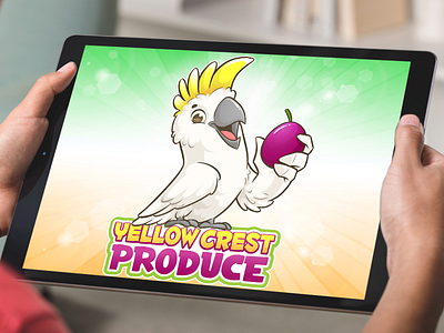 Cute Bird Mascot Logo Design, Cartoon Fruit Brand Illustration beehaya bird cartoon character crest design food fruit illustration logo mascot text vector