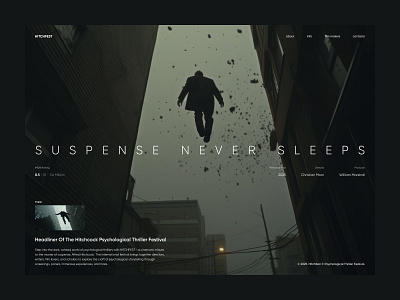 Psychological Thriller Festival Website design ui ux web website