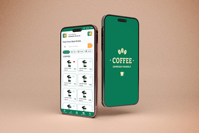 COFFEE-EXPRESSO YOURSELF: Coffee Ordering App app coffee app coffee delivery app design design en ui uiux user interface ux