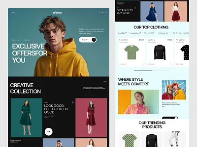 Clothing Website Design clothing clothing shop clothing website design e commerce ecommerce fashion fashion store fashion website landing page marketplace modern design product page shopify shopping web design webflow website
