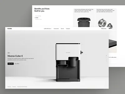 Landing Page for E-Commerce Coffee Machine Shop web web design