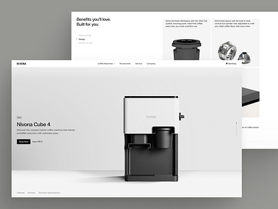 Landing Page for E-Commerce Coffee Machine Shop web web design
