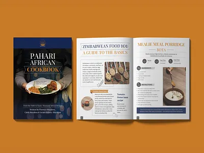 Pahari African Cookbook Design adobe indesign amazon kdp book cover canva design cookbook cover cookbook design ebook cover ebook design ebook layout graphic design graphic designer layout design paperback pdf design recipe book
