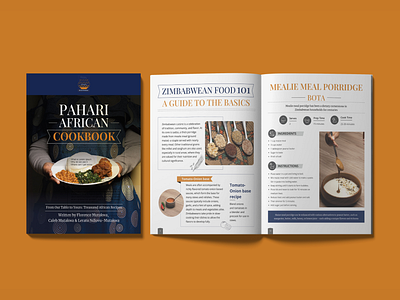 Pahari African Cookbook Design adobe indesign amazon kdp book cover canva design cookbook cover cookbook design ebook cover ebook design ebook layout graphic design graphic designer layout design paperback pdf design recipe book