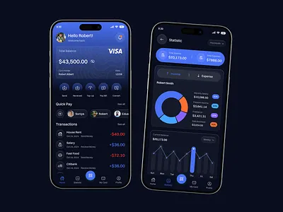 Finance - Money Management App app design banking banking app digital money finance finance app finance mobile app mobile app money money management money transfer pay bill payment saas transaction wallets