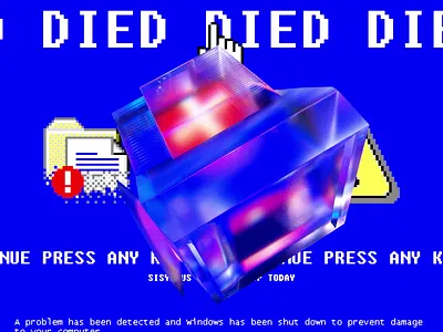 Experiments in design. Motion poster. xprmnt.number = 003 3d bsod challenge cinema 4d experiment motion graphics poster