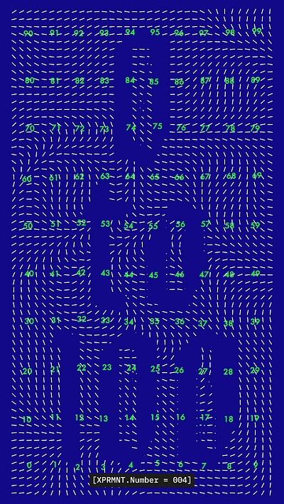 Experiments in design. Motion poster. xprmnt.number = 004 challenge cloner experiment motion graphics poster