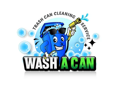 WASH A CAN Logo 3d animation branding design graphic design illustration logo motion graphics ui vector