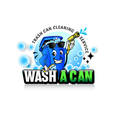 WASH A CAN Logo 3d animation branding design graphic design illustration logo motion graphics ui vector