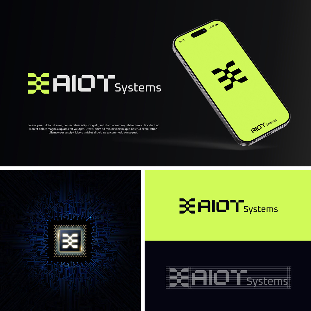 AIOT System Logo 3d animation branding design graphic design illustration logo motion graphics ui vector