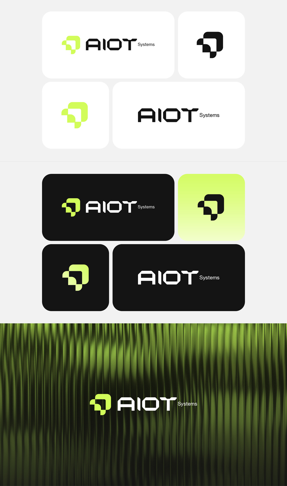 AIOT System Logo 3d animation branding design graphic design illustration logo motion graphics ui vector