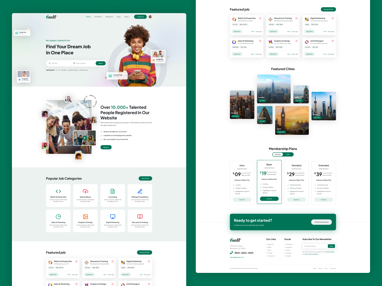 NeedIt - Job Portal Bootstrap HTML Template + RTL job job board job career job directory job listing job portal resume