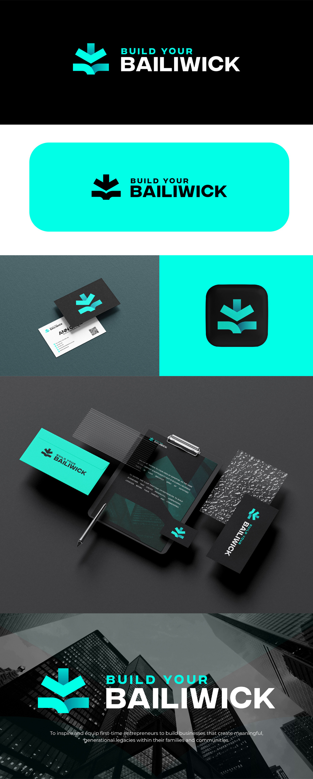 BAILIWICK Logo 3d animation branding design graphic design illustration logo motion graphics ui vector