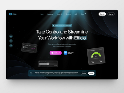 UI-UX for Efficio – Workflow & Task Management design interface platform product service startup ui ux web website