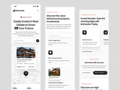 🏠 Responsive Real Estate Landing Page clean ui design figma design landing page landing page design minimal ui mobile app design mobile view landing page modern design real estate real estate landing page responsive ui design ux design web design website design
