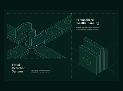 Finance AI Features Section ai ai design features section finance isometric design ui ux web design