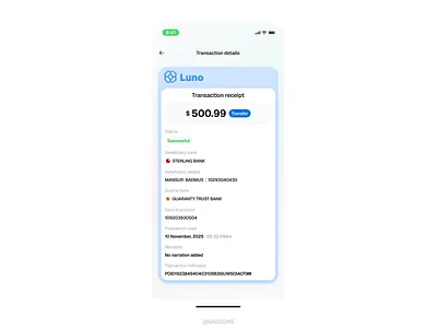 Transaction details design finance fintech graphic design illustration invoice mobile app mobile design receipt transaction details ui ui design ux ux design visual design