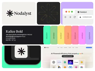 Nodalyst Branding ai asterisk brand guidelines branding clean colorful design gradient graphic design icon innovation logo logodesign modern simple startup symbol tech vector visual identity