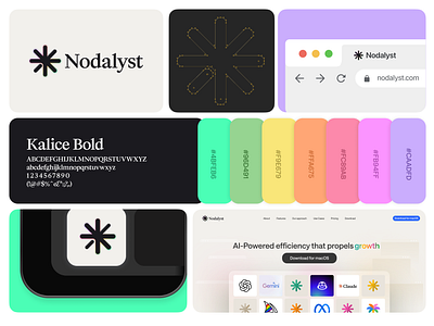 Nodalyst Branding ai asterisk brand guidelines branding clean colorful design gradient graphic design icon innovation logo logodesign modern simple startup symbol tech vector visual identity