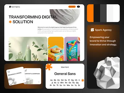 Spark Agency – Digital Creative Solutions branding corporate dark theme design illustration logo ui ux web website