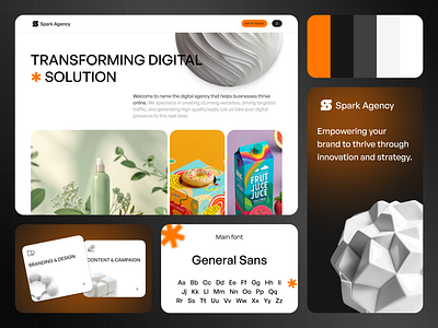 Spark Agency – Digital Creative Solutions branding corporate dark theme design illustration logo ui ux web website