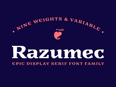 Razumec — Font Family art direction branding display epic fairy tale fantasy font gothic graphic design medieval middle ages packaging serif slab type design typeface typography variable wedge wide