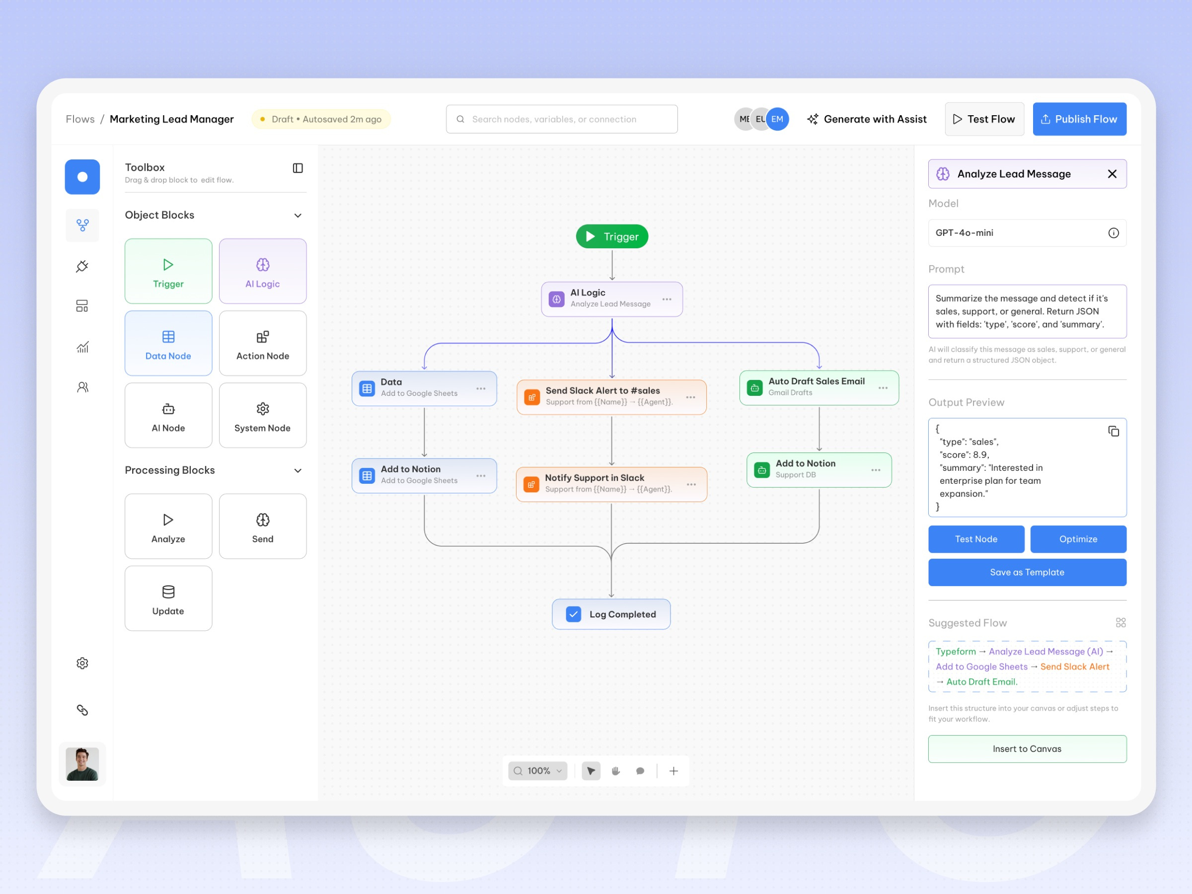 Auto — Smart AI Workflow Automation Tool Dashboard UI UX Design by LAIN ...