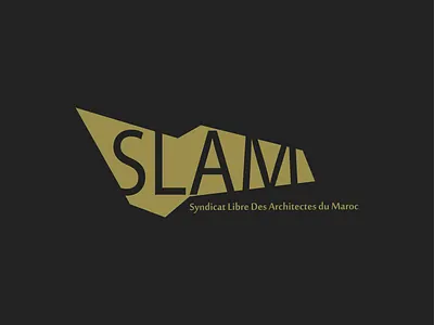 SLAM — Syndicat Libre des Architectes du Maroc Logo architecturalbranding branding creativebranding geometricdesign goldlogo institutionallogo lettercut logodesign minimalistlogo modernlogo moroccodesign premiumlogo visualidentity