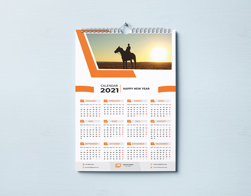 Example of Premium Wall Or Desk Calendar Design 