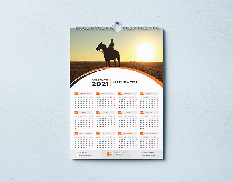 Example of Premium Wall Or Desk Calendar Design 
