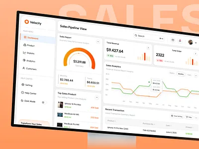 Velocity — Pipeline Clarity Dashboard branding custom website design figma design graphic design logo ui ui ux design user interface design web design website design