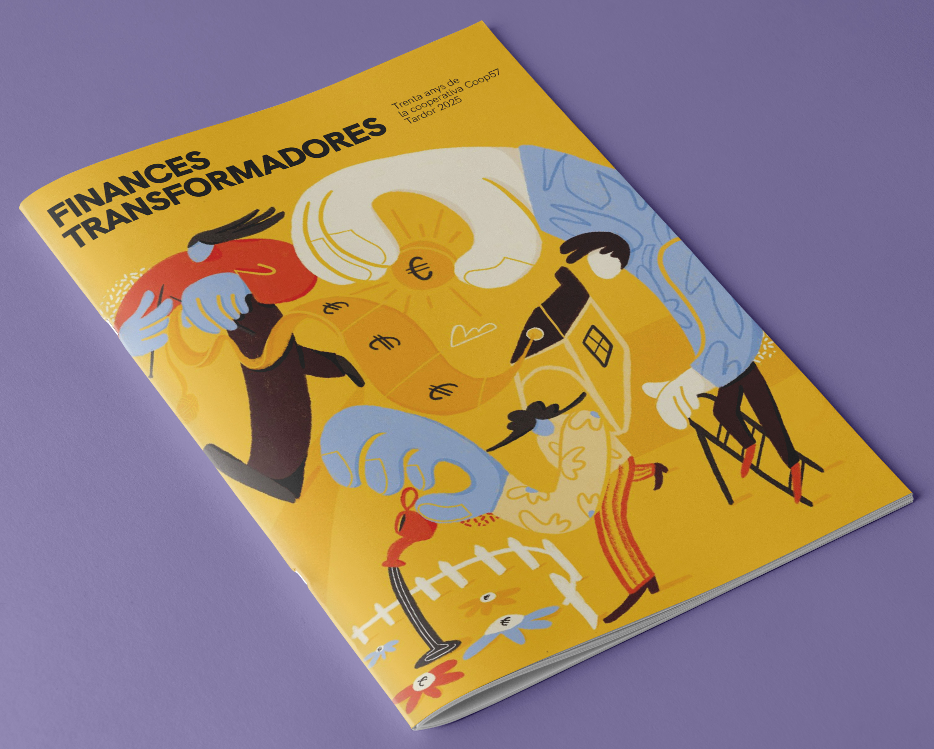 Cover illustration for La Directa community cover editorial finances illustration