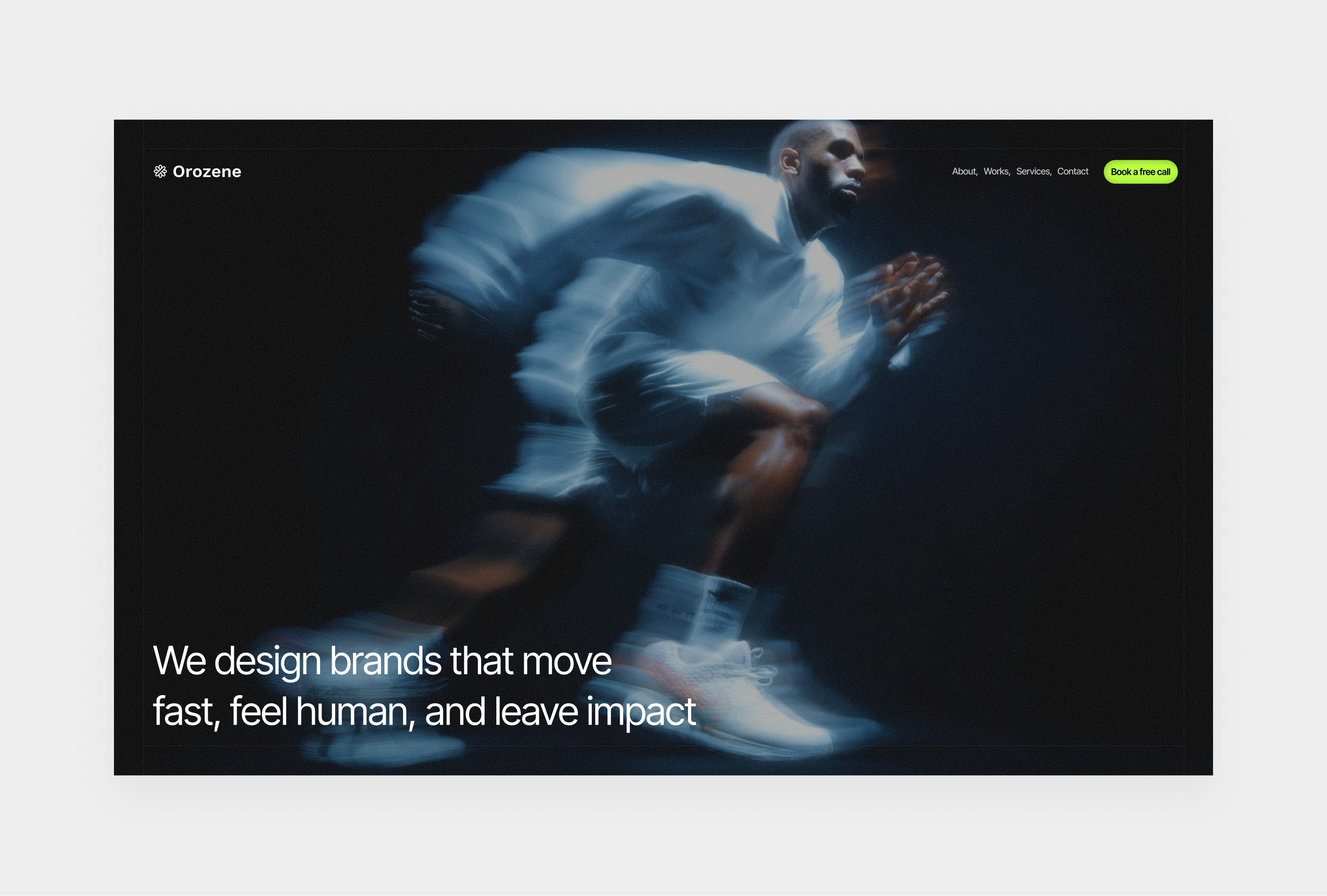 Hero website design for Orozene, an AI brand ai artificial intelligence brand brand design branding design display graphic design hero section product design ui ui design website