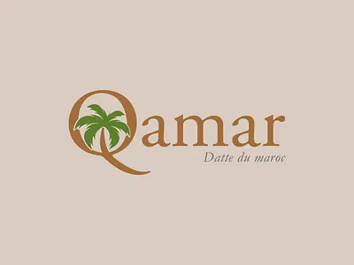 Qamar — Premium Moroccan Date Logo artisanaldesign brandidentity cleanlogo datepalm lettermark logodesign monogramlogo moroccodesign naturallogo organicbranding packagingdesign premiumbranding visualidentity