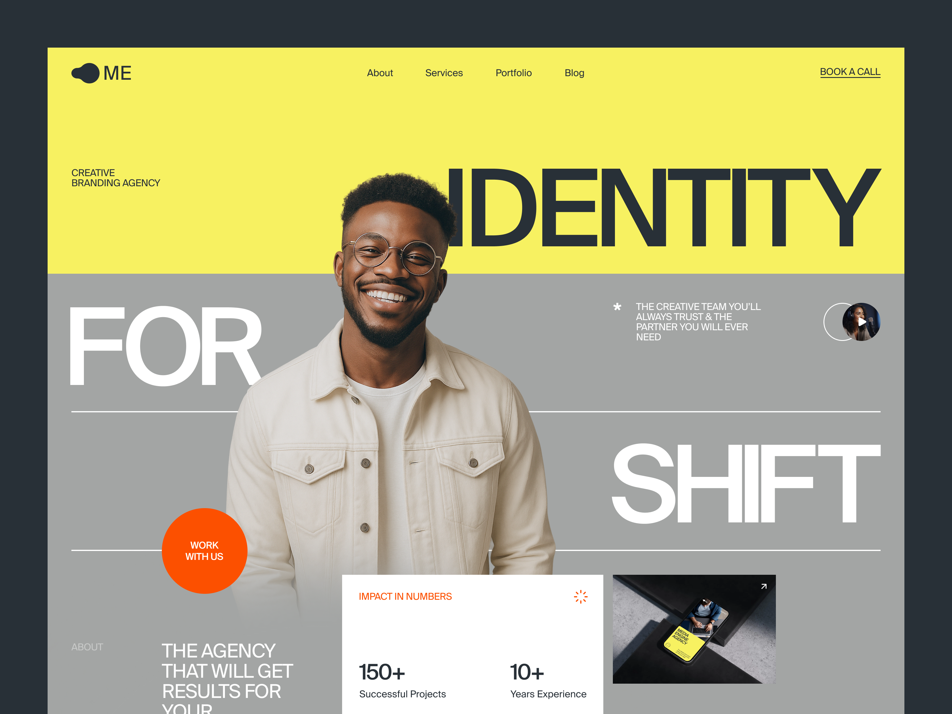 Example of Website for a Design Agency ✦ ME Agency
