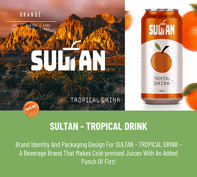 Branding & Packaging Design for Sultan Tropical Drink typography