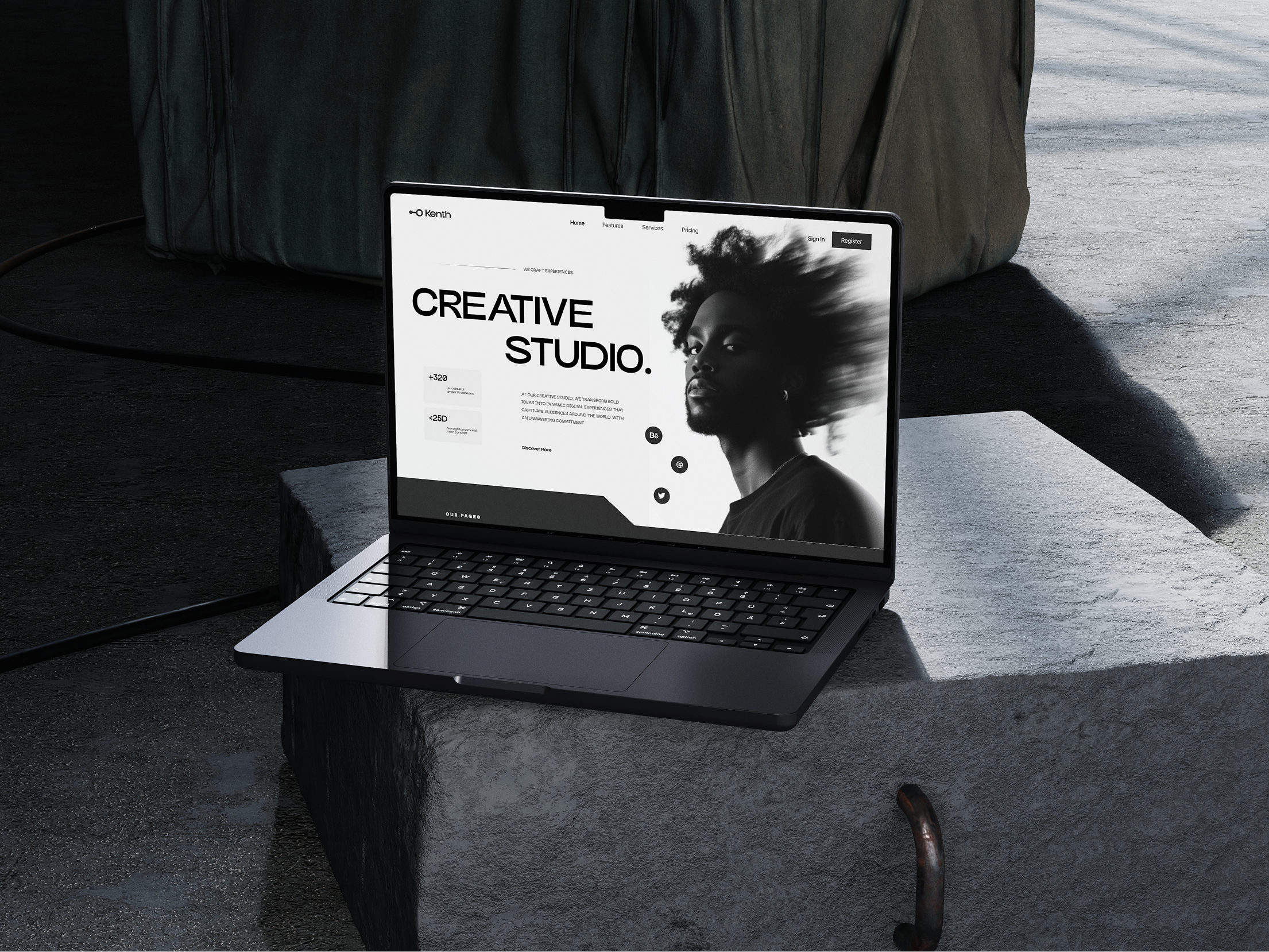 Creative Digital Studio Website 3d animation branding design figma graphic design illustration logo motion graphics typography ui ux vector