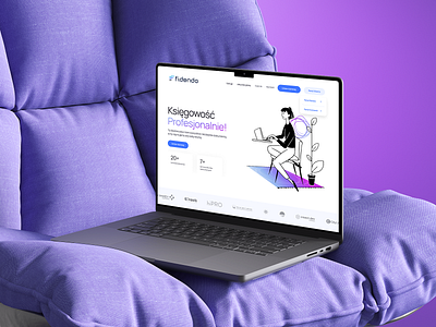 Fidendo - accountants website accountant branding gradient graphic design headings hero illustration landingpage minimalistic ui ux website