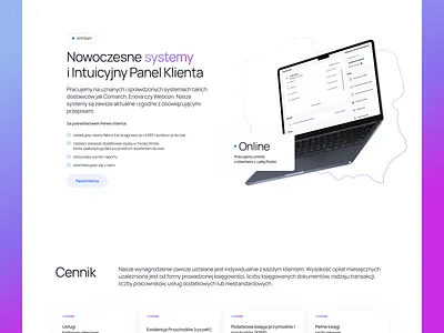 Fidendo landingpage accountant fidendo gradient graphic design landingpage laptop map pricing visux website