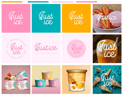 Branding & Packaging Design for Just Ice Cream typography