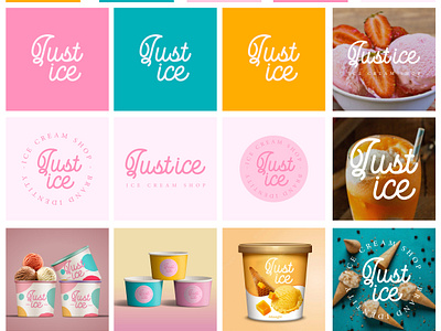 Branding & Packaging Design for Just Ice Cream typography