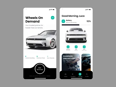 "Wheels On Demand" - Car Rental App UI