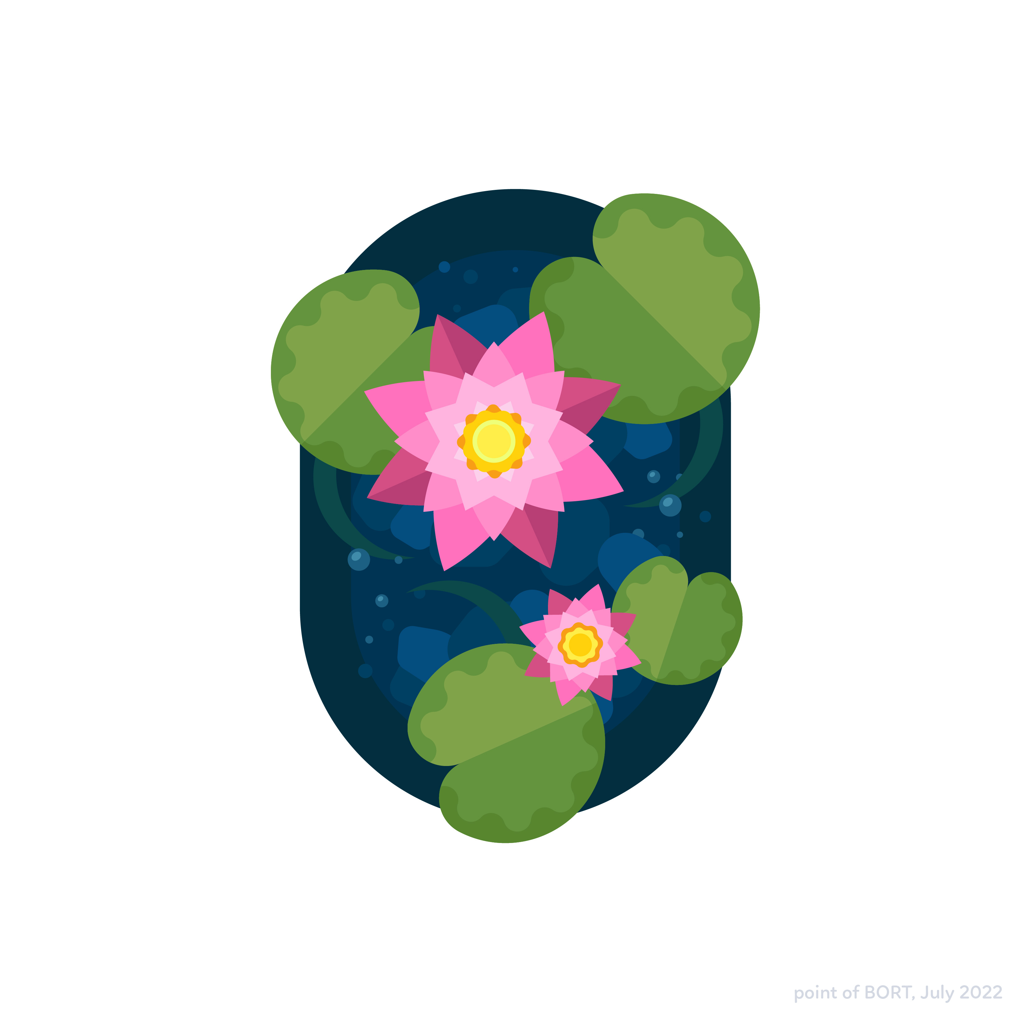 The Lotus Flowersr, vector daily illustration 2022 2d artwork challenge character daily design flat flower graphic design illustration inspiration logo lotus ui vector
