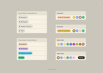 Design system UI components for Education platform ai app architecture branding colors components dashboard design system figma product design tokens ui design ux design web