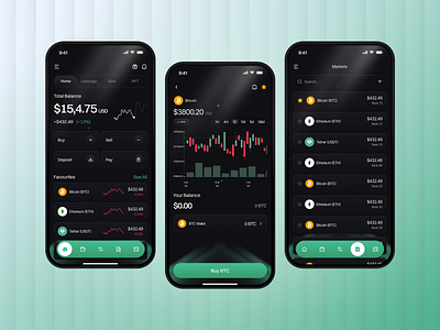Crypto App Design app design app ui crypto crypto app crypto app design crypto exchange crypto trading app crypto wallet finance app finance app ui fintech app ios ios design mobile app mobile app design mobile design modern app modern app ui trading app wallet app
