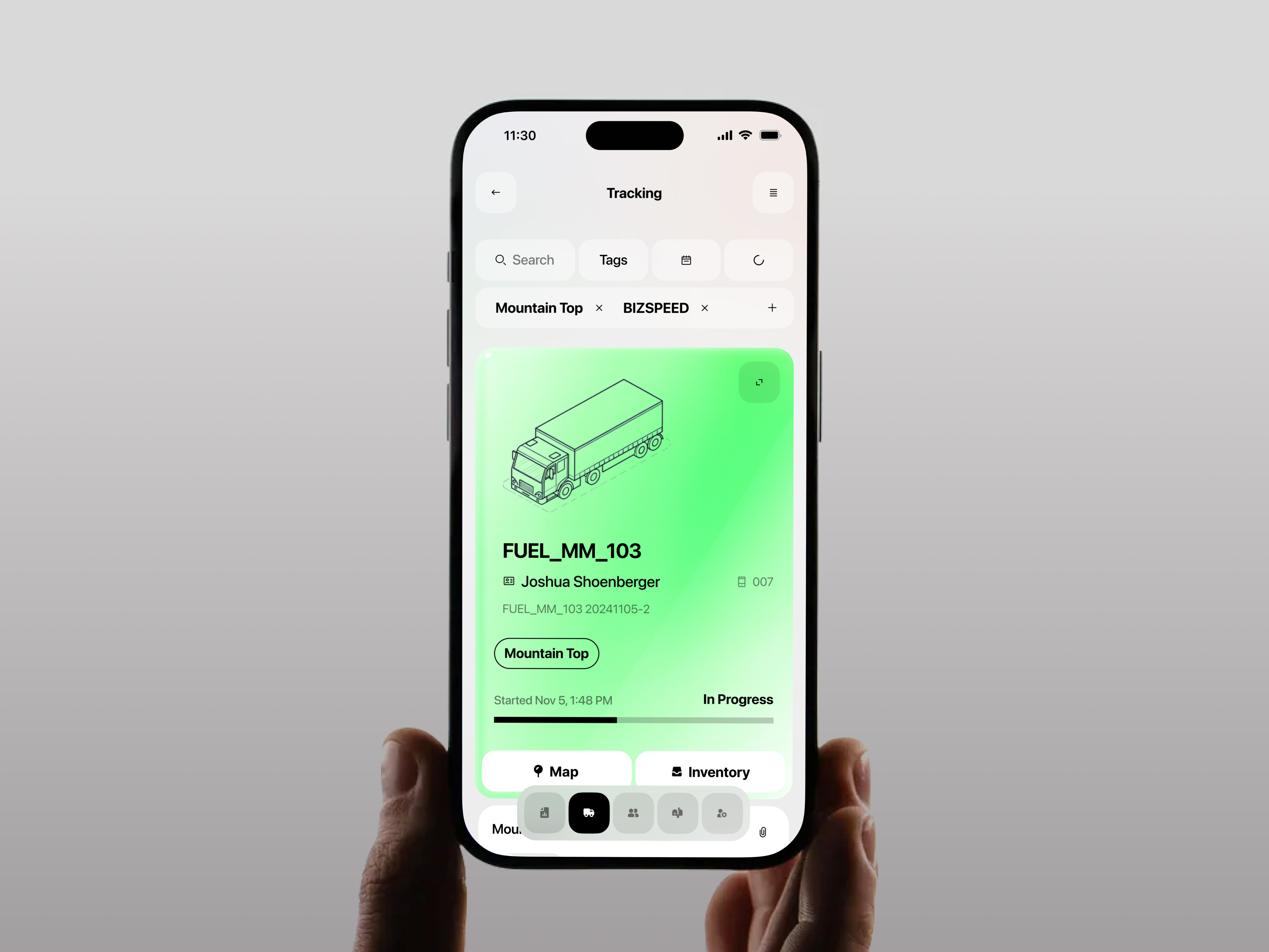 BizSpeed TMS – Logistics Mobile Dashboard admin ai app app design application b2b business crm dashboard design interface logistics mobile mobile app product saas software tracking ui ux