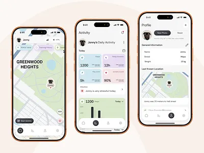 PawTrack – Smart Pet Activity & Health App app application care app design health health tracking pet app pet care app pet tracking ui uiux ux web web design